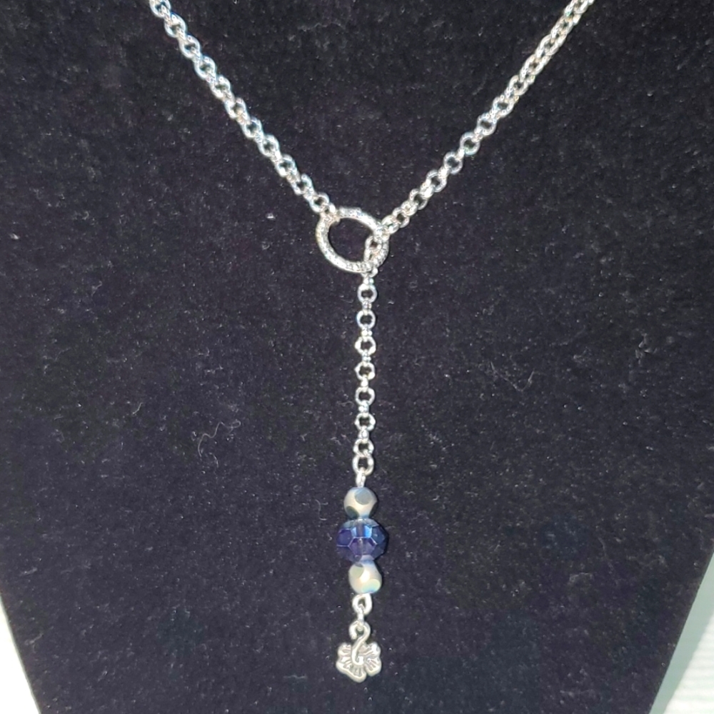 Silver Rolo Lariet Necklace!